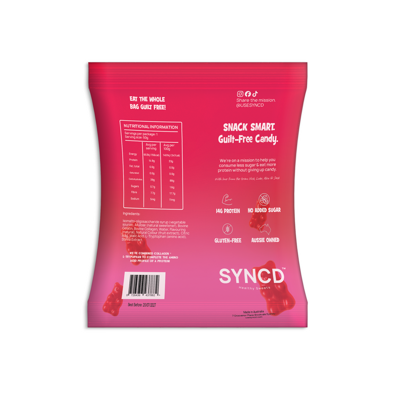 Protein Gummies | 14g Protein, 156 Calories & Low Sugar