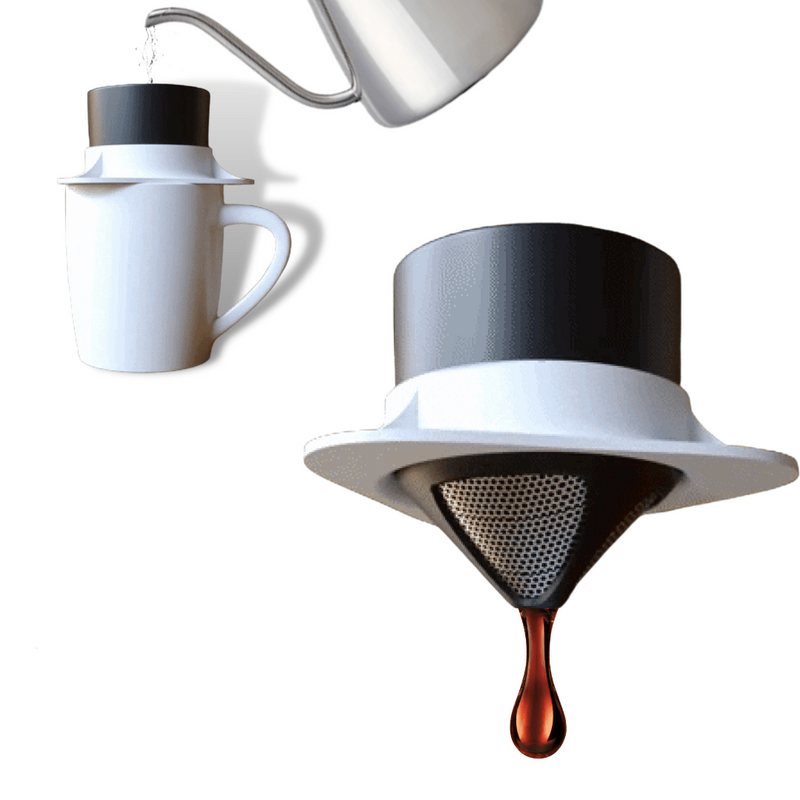 Reusable Coffee Filter/Dripper 2.0 For Pour Over Coffee - Double Shot Espresso